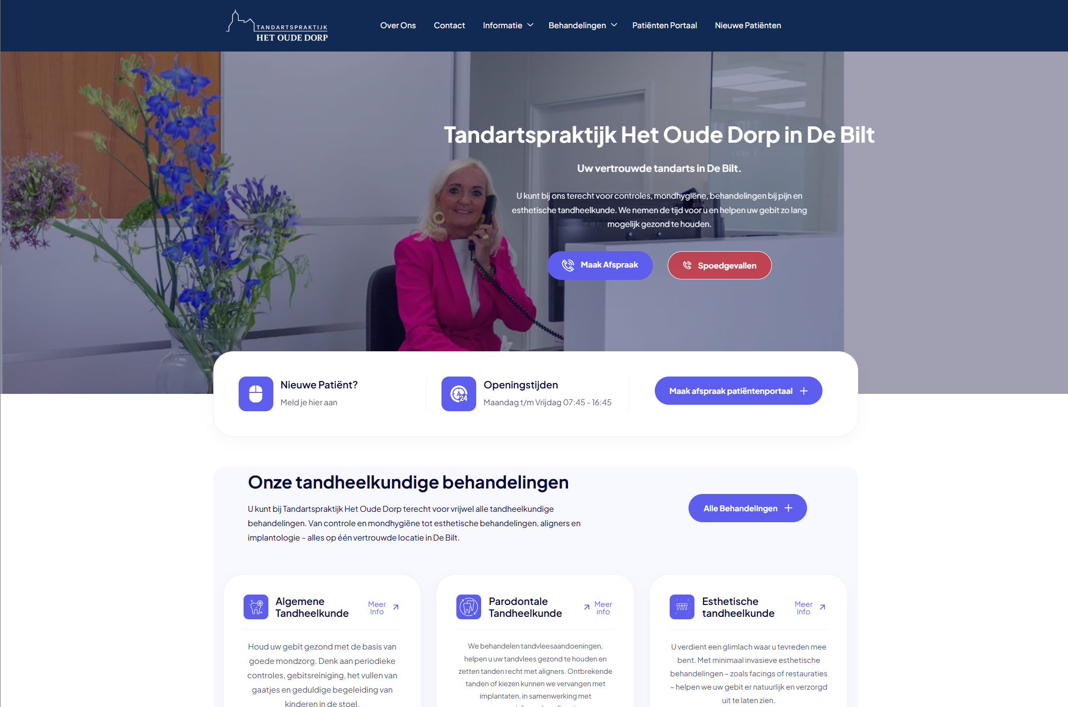 Homepage van Tandartspraktijk Het Oude Dorp
